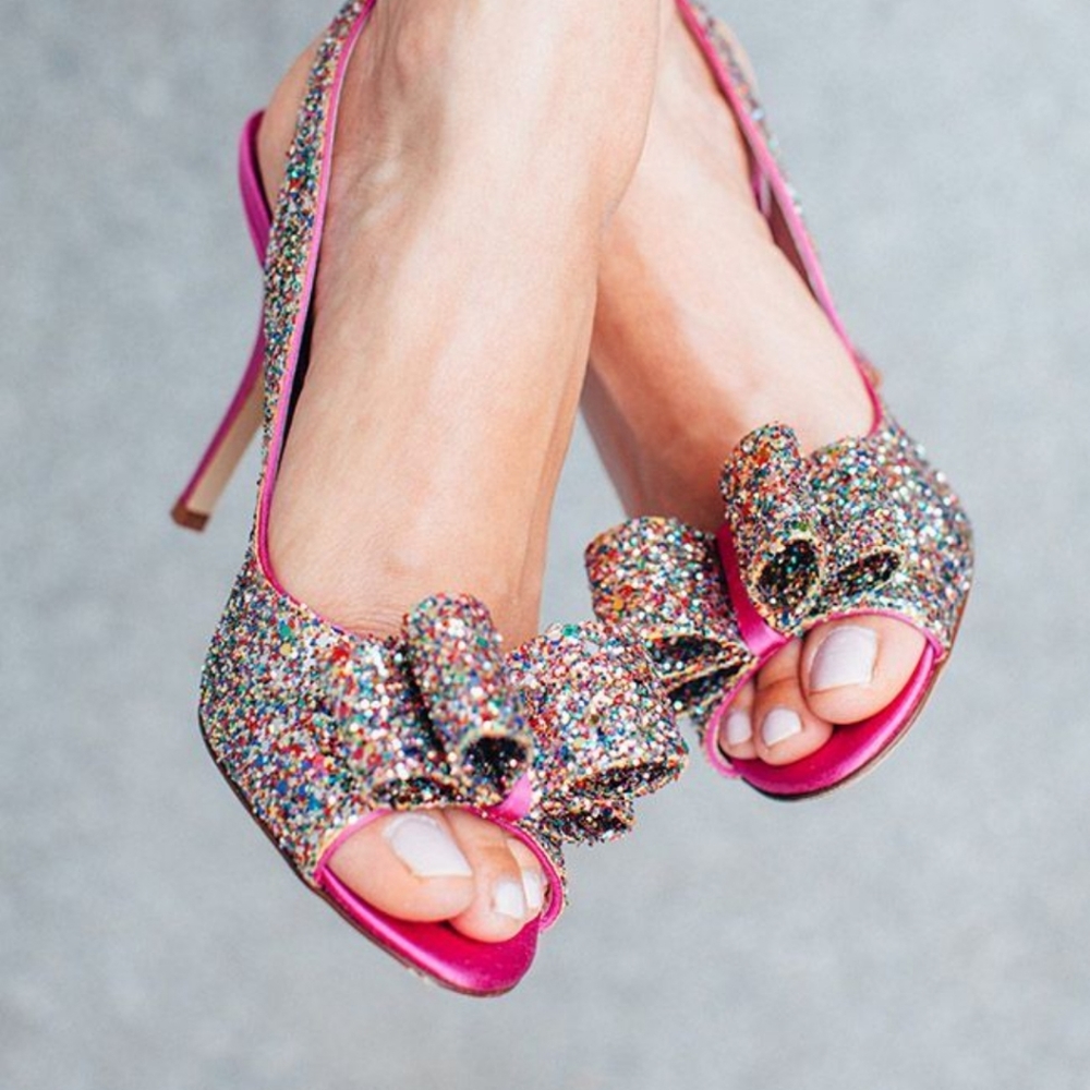 Kate Spade 👠 Glitter Charm Heels